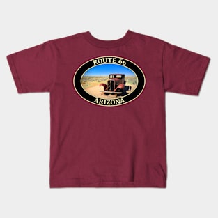 Antique Car on Historic Route 66 in Arizona Kids T-Shirt